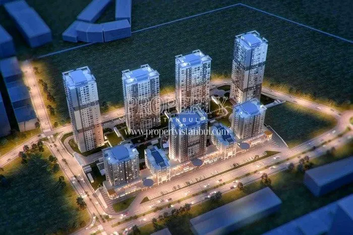 Avrupark Hayat project at night