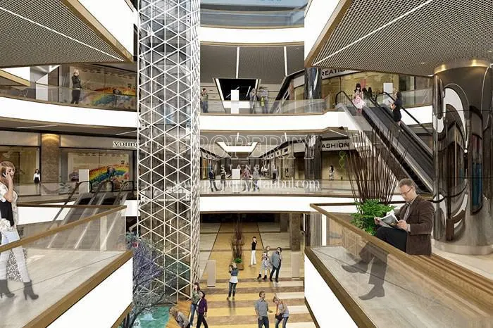 The inside of the shopping mall in Axis Istanbul