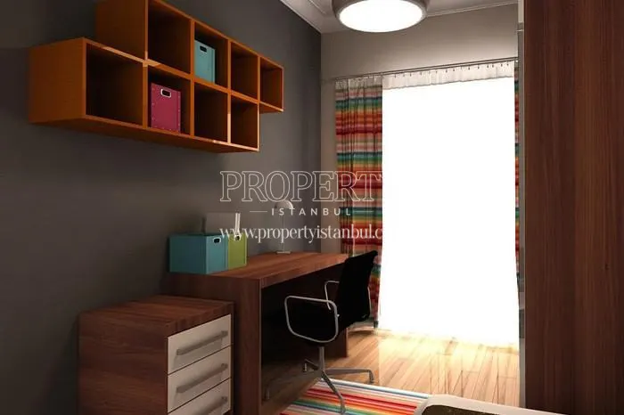 Study room in the sample apartment of Aydogan Park Tuzla