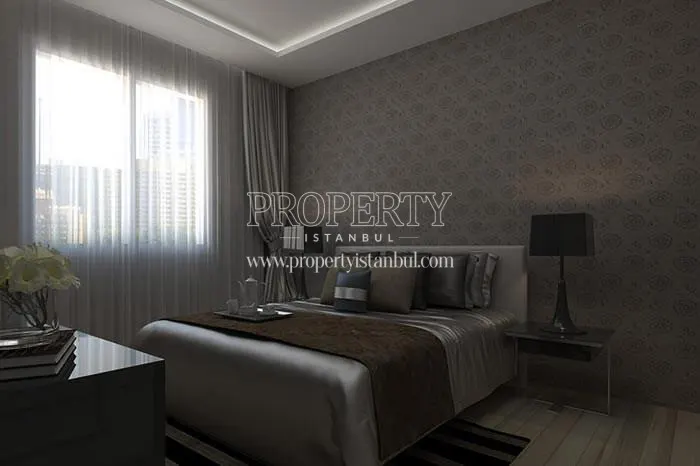 Grey master bedrooms in Aydos House