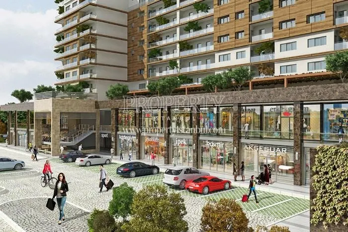 The shops under the Aydos Land apartments