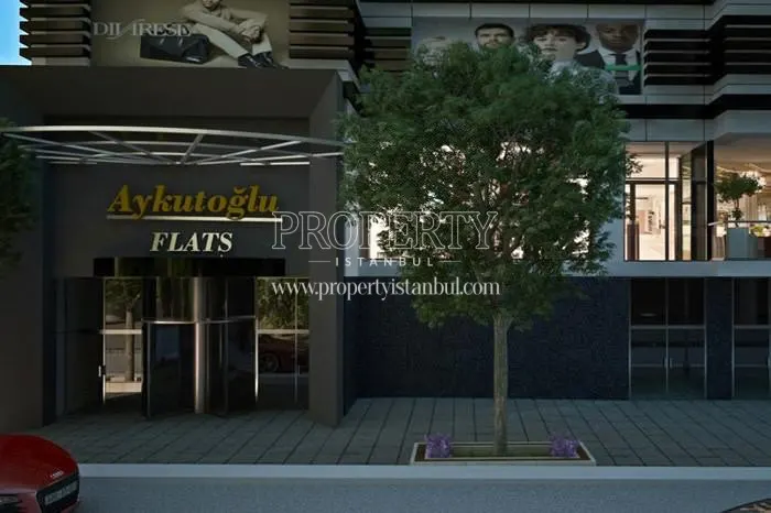 The entrance of Aykutoglu Flats