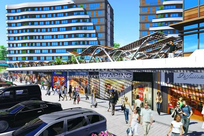 The shopping center under Ayport Residence blocks