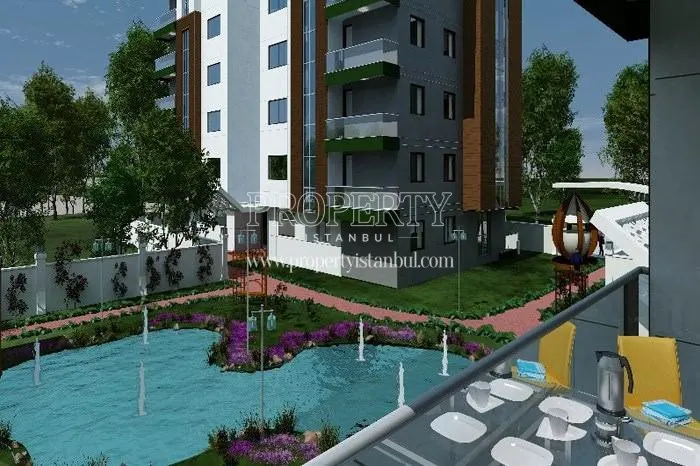The landscape of Aysegul Park Evleri compound
