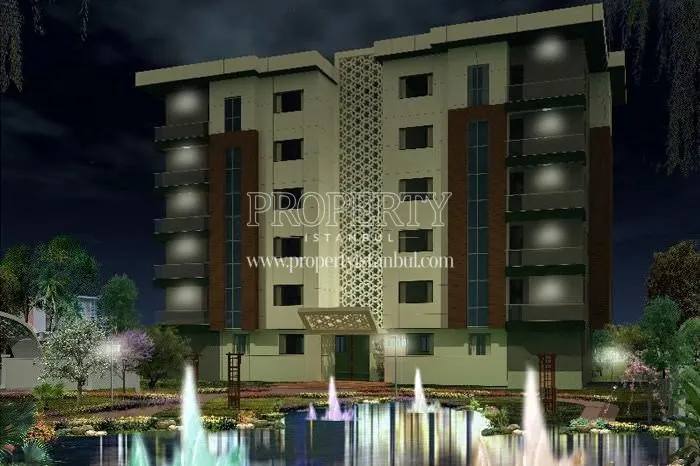 Aysegul Park Evleri compound at night