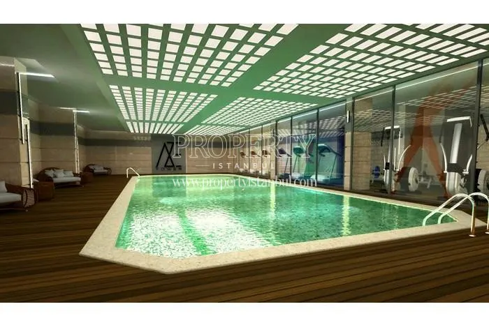 The indoor swimming pool of Aze Tower