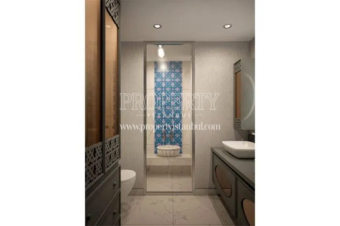 The bathroom of the apartment in Azur Marmara