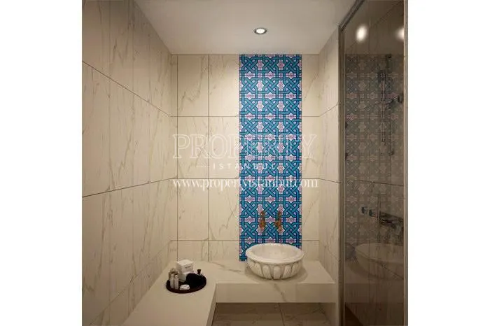 Turkish bath in the flat's bathroom in Azur Marmara