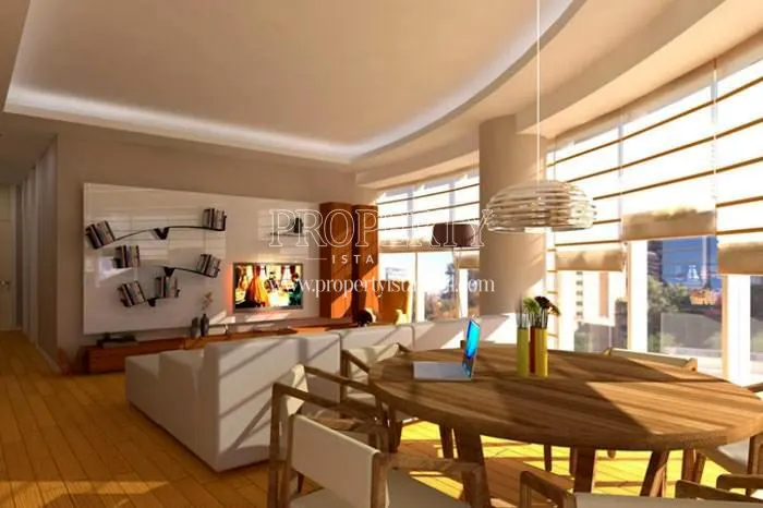 One of the living rooms in Bahce City's building