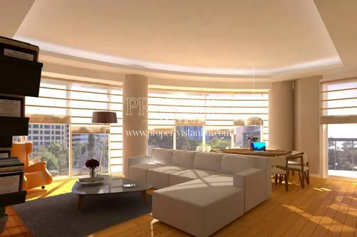 One of the living rooms in Bahce City's building