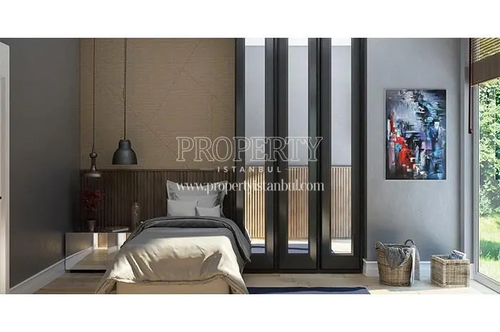 One of the bedrooms in Bahcesehir Atmaca
