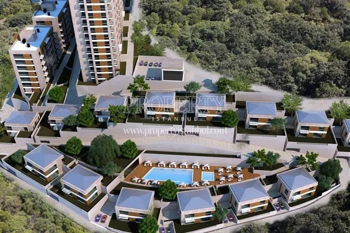The panoramic view of Bahcesehir Konaklari