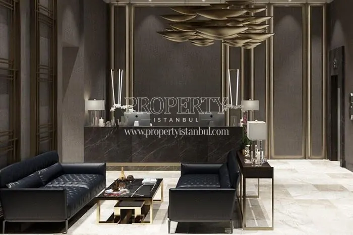 The reception and lobby of Bahcesehir Park building