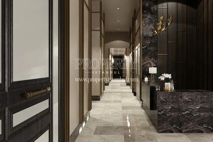 The corridors of Bahcesehir Park building