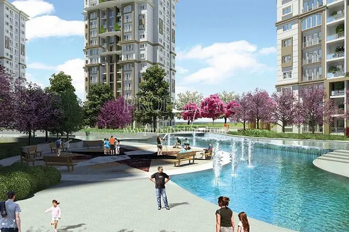 Big artificial lake in Bahcetepe Istanbul