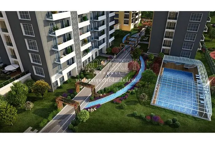 The landscape areas of Bakirkoy City compound