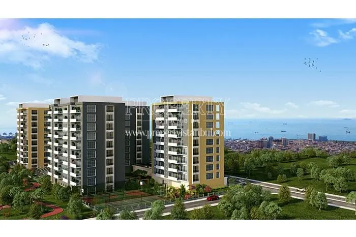 Bakirkoy City compound view with the sea