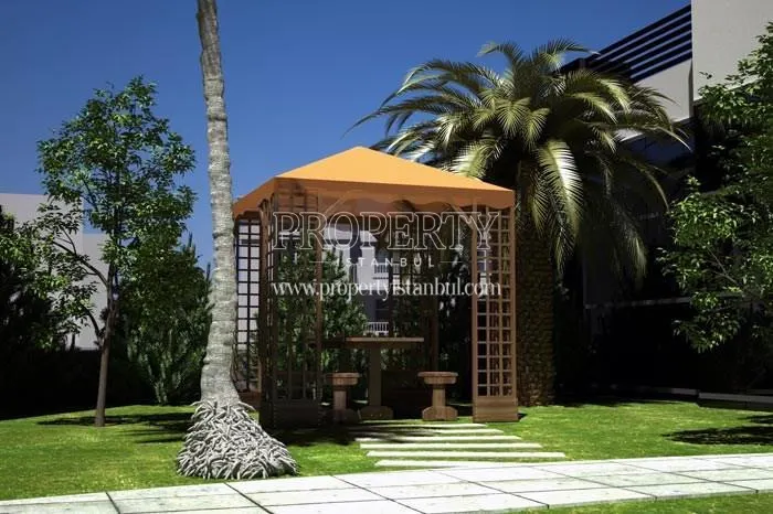 Wooden pergola in Balkon Istanbul