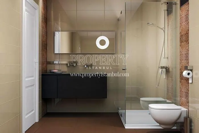 One of the bathrooms in Basak Palace homes