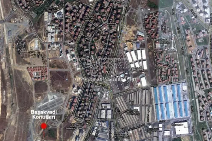 The view of Basak Vadi Konutlari project from satellite