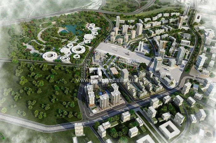 The panoramic view of Basaksehir Merkez Carsi compound