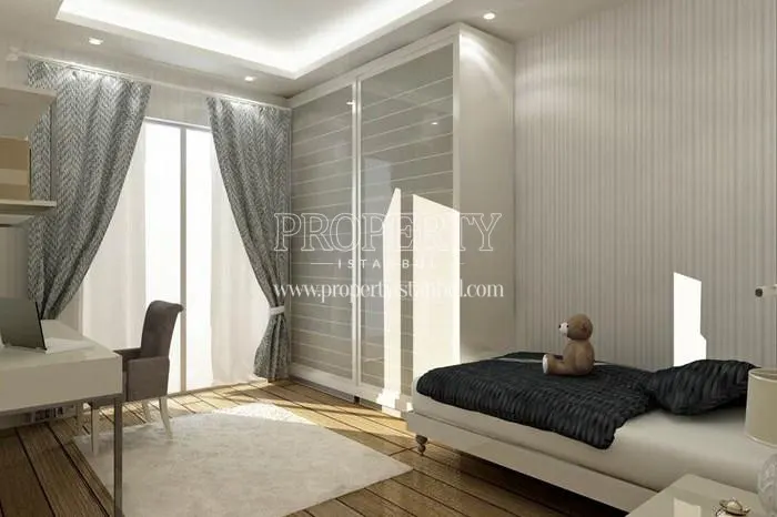 One of the bedrooms in Basaktepe Evleri