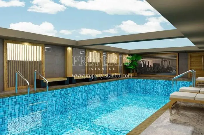 The indoor swimming pool in Basaktepe Evleri
