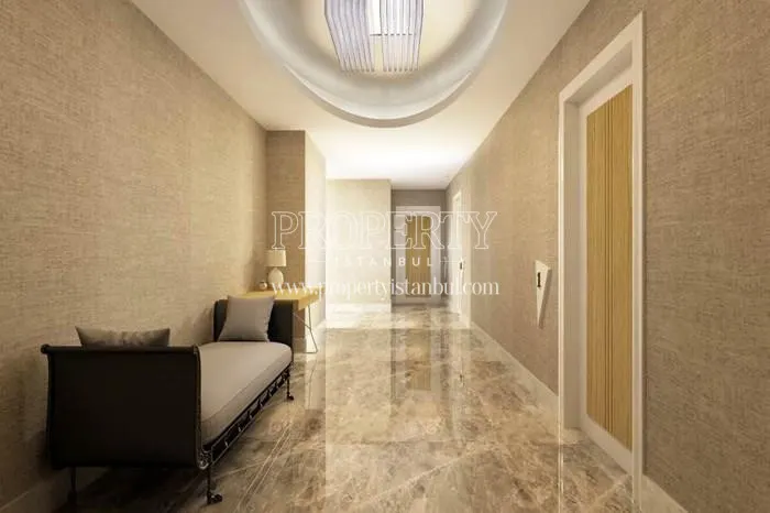 The corridors of Basaktepe Evleri building
