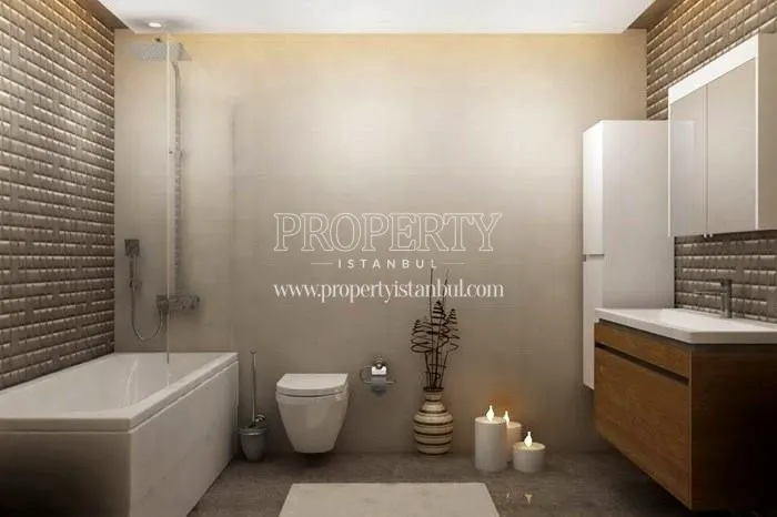 One of the bathrooms in Basaktepe Evleri