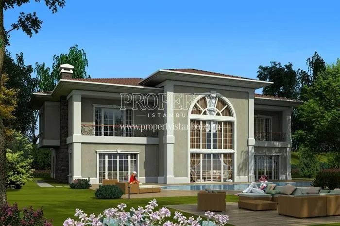 One of the luxury villas with a swimming pool in Batimahal