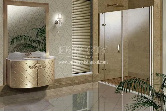 The bathroom in Batimahal villas