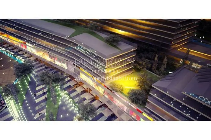 The panoramic view of the shopping mall in Batisehir