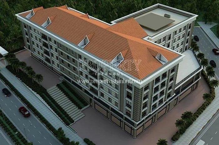 Beyaz Center Residence compound from above