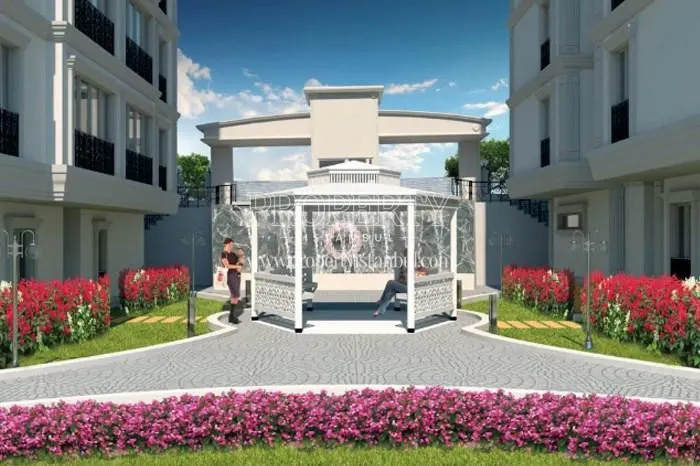 White bower in the Beyce Konaklari compound garden
