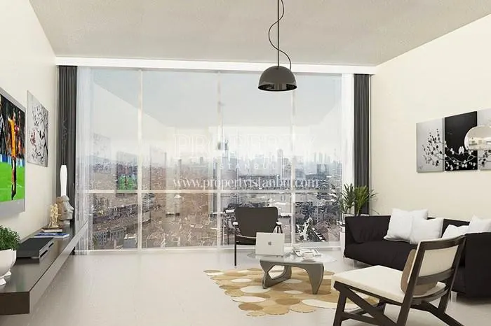 Spacious living room in Bilim Tower