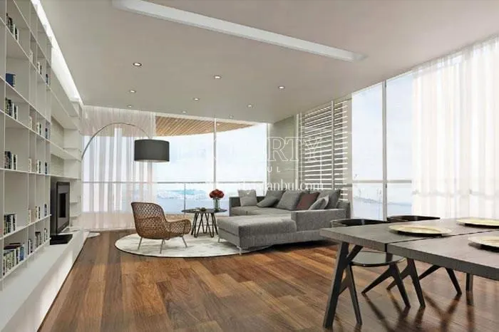 The living room with the lake view in Blue Lake Kucukcekmece