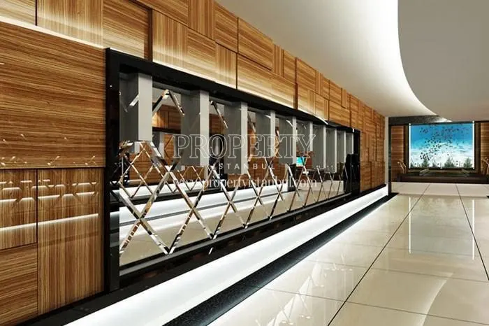 The well-designed entrance of Blue Residence