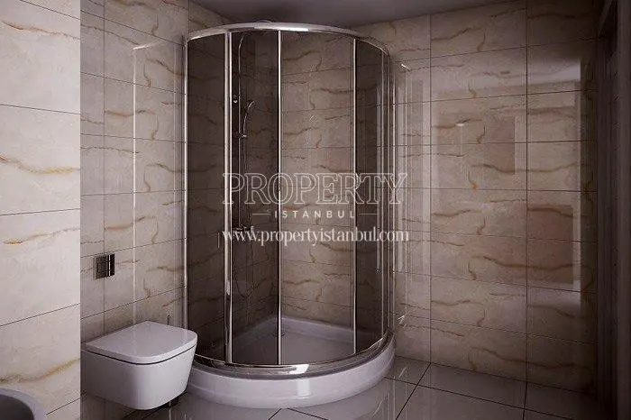 One of the bathrooms in Blue Sea