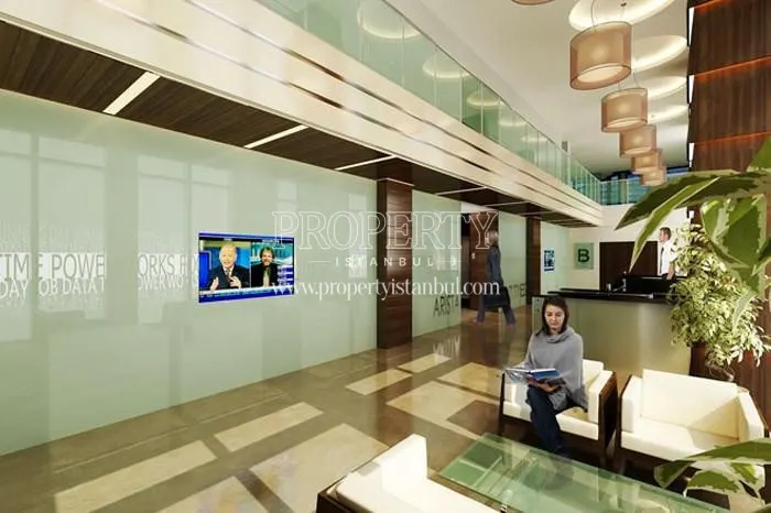 The lobby in Bomonti Business Center