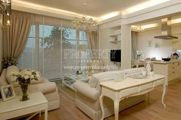 White living room in the Bosphorus City compound
