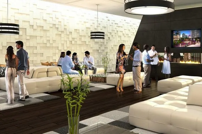 Bulvar Istanbul residents enjoying themselves in the compound lobby