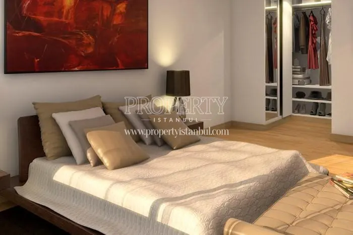 The master bedroom with a dressing room in Bulvar Istanbul