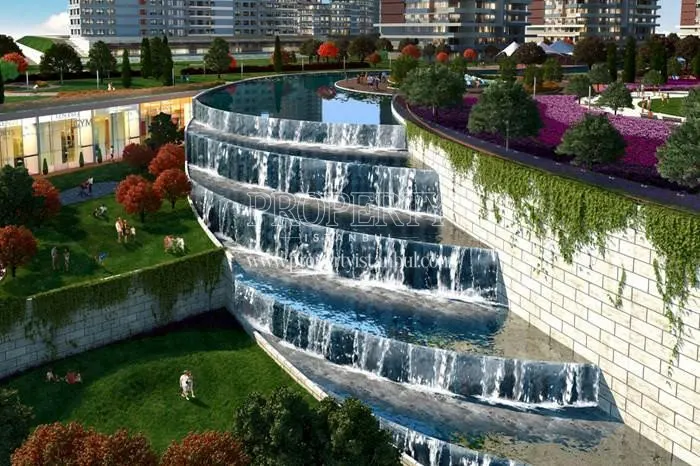 Waterfall in the Bulvar Istanbul compound