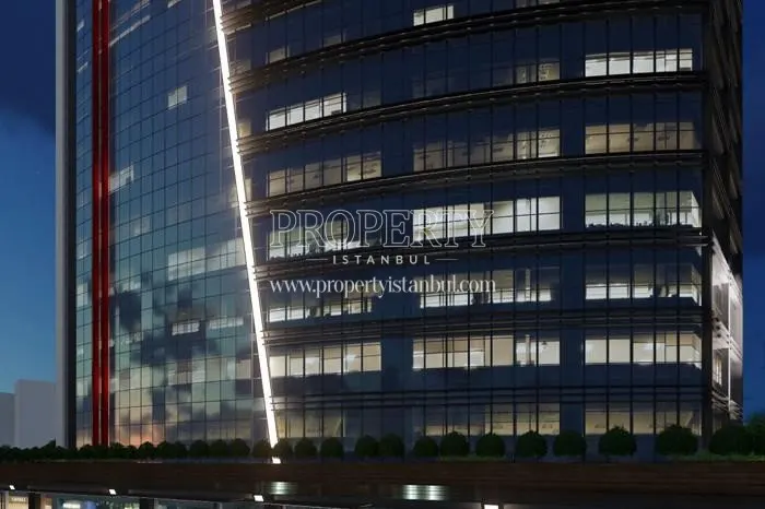 Bumerang Kartal tower at night