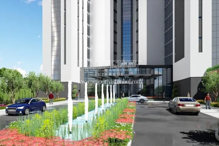 In front of the Bumerang Kartal tower