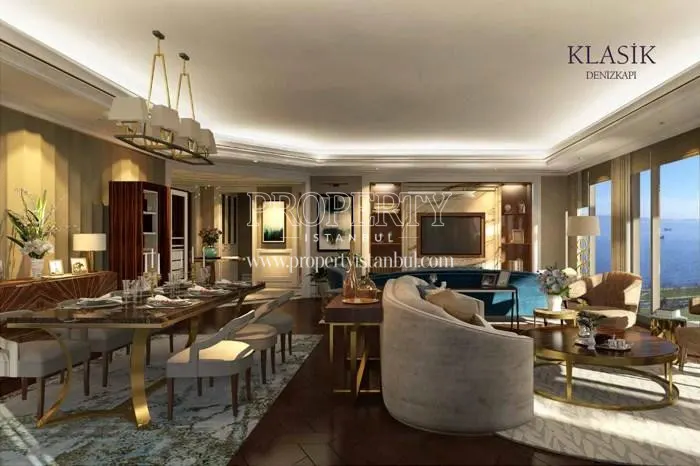 Spacious living room in Buyukyali Istanbul