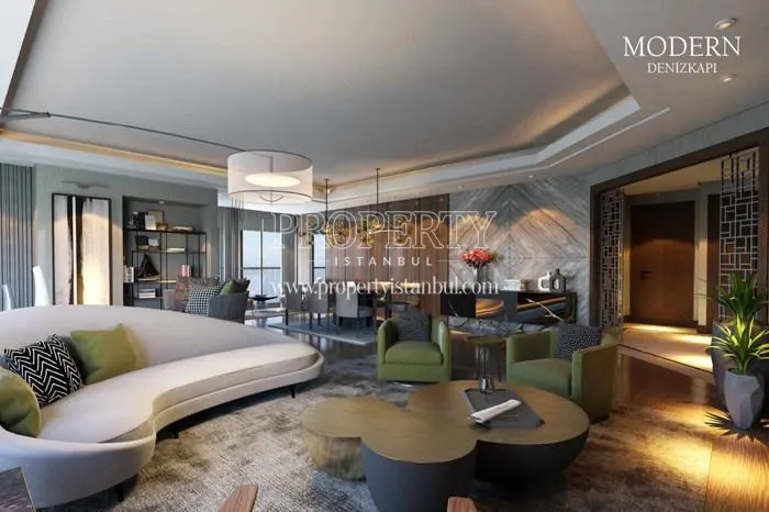 Luxury spacious living room in Buyukyali Istanbul