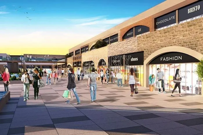 The people shopping in the Cadde Flora shopping center