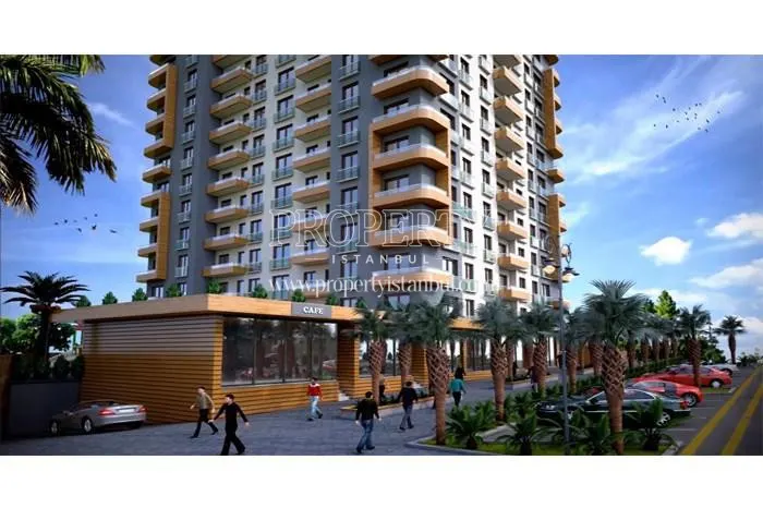 Parking lot in front of Cadde Varlik Residence compound