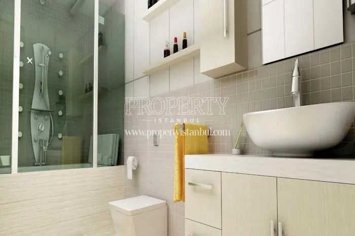 One of the bathrooms in Cadde Varlik Residence
